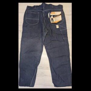 Vintage 1960s Montgomery Ward Dungaree Mens Jeans With Tags Size 40 x 30